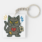 Voodoo Cat - Grumpy Charm Schlüsselanhänger (Rückseite)