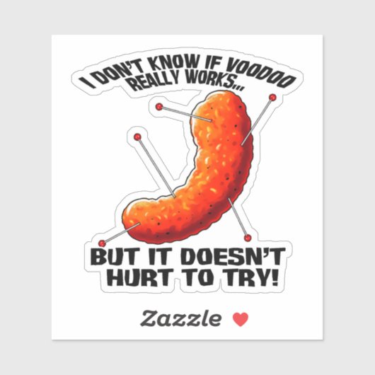 Voodoo Cheese Puff - Anti Trump Joke Aufkleber (Blatt)