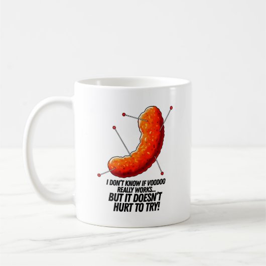 Voodoo Cheese Puff - Anti Trump Joke Kaffeetasse (Links)