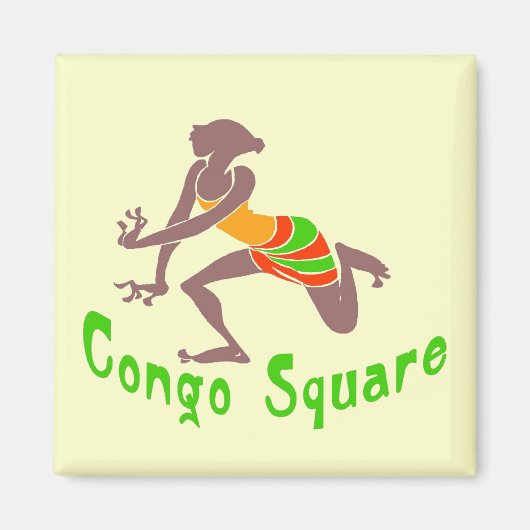 Voodoo Dancer Congo Square Magnet (Vorne)