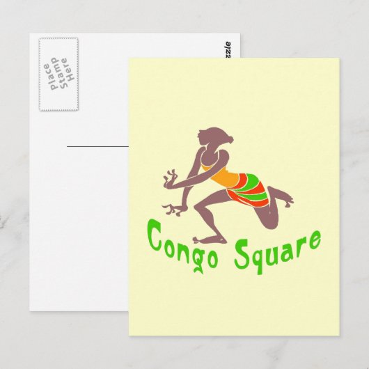 Voodoo Dancer Congo Square Postkarte (Vorne/Hinten)
