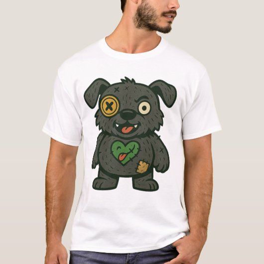 Voodoo Dog Tee — Knurrend und Beschützend (Vorderseite)