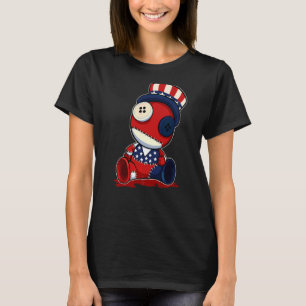 Voodoo Doll 4. Juli American Flag Hat T-Shirt