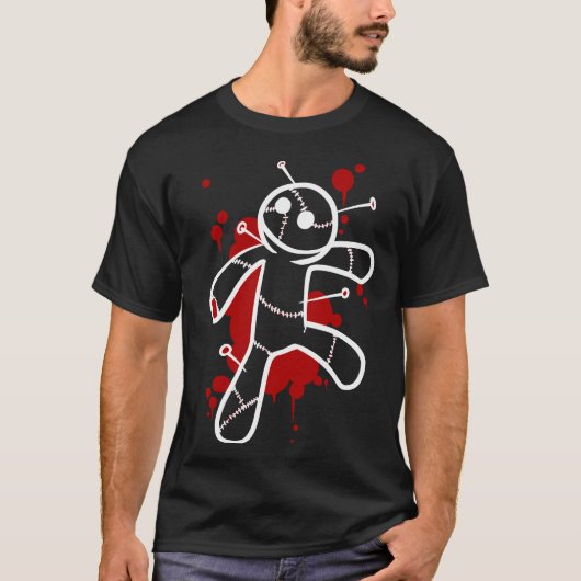 Voodoo Doll auf Black T-Shirt (Vorderseite)