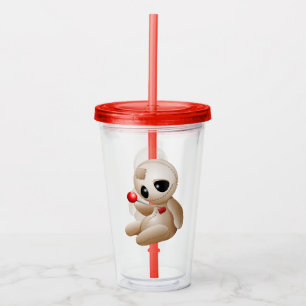 Voodoo Doll Cartoon in der Liebe Acryltrinkbecher