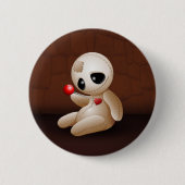 Voodoo Doll Cartoon in der Liebe Button (Vorderseite)