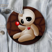 Voodoo Doll Cartoon in der Liebe Button (Beispiel)