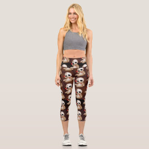 Voodoo Doll Cartoon in der Liebe Capri Leggings
