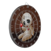 Voodoo Doll Cartoon in der Liebe Dartscheibe (Vorderseite Links)