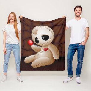Voodoo Doll Cartoon in der Liebe Fleecedecke