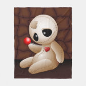 Voodoo Doll Cartoon in der Liebe Fleecedecke (Vorderseite)