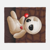 Voodoo Doll Cartoon in der Liebe Fleecedecke (Vorderseite (Horizontal))