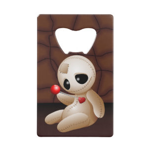 Voodoo Doll Cartoon in der Liebe Geldbeutel Flaschenöffner