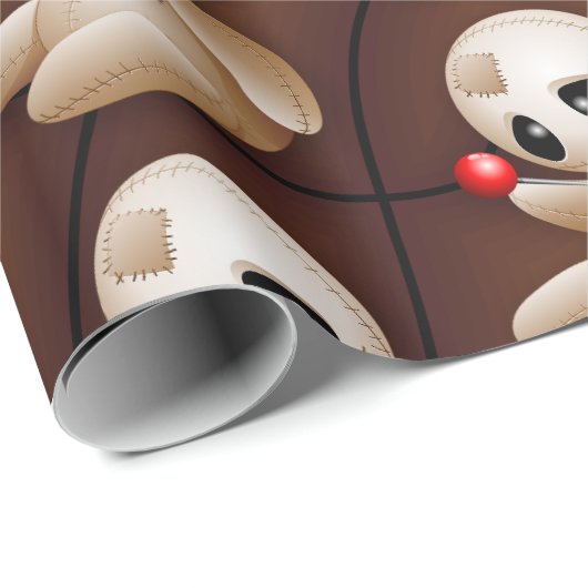 Voodoo Doll Cartoon in der Liebe Geschenkpapier (Rolleneckpunkt)