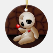 Voodoo Doll Cartoon in der Liebe Keramik Ornament (Vorne)