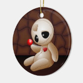 Voodoo Doll Cartoon in der Liebe Keramik Ornament (Links)