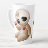 Voodoo Doll Cartoon in der Liebe Milchtasse (Linke Ecke)