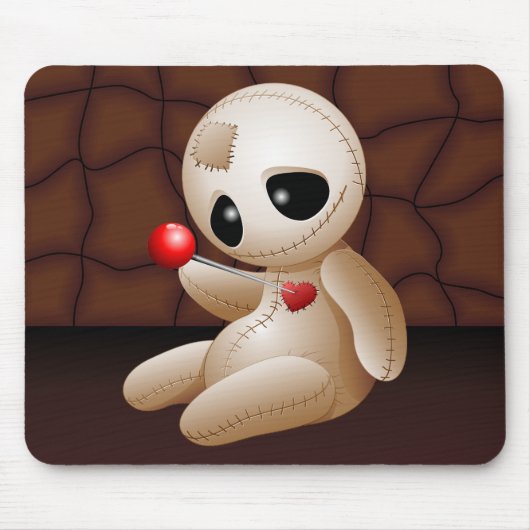 Voodoo Doll Cartoon in der Liebe Mousepad (Vorne)