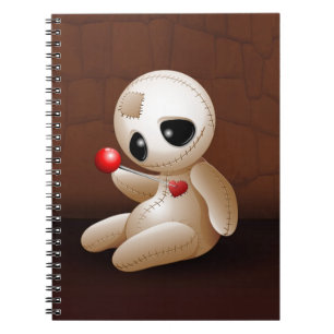 Voodoo Doll Cartoon in der Liebe Notizblock
