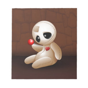 Voodoo Doll Cartoon in der Liebe Notizblock