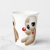 Voodoo Doll Cartoon in der Liebe Pappbecher (Rückseite)