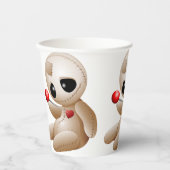 Voodoo Doll Cartoon in der Liebe Pappbecher (Vorderseite)