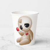 Voodoo Doll Cartoon in der Liebe Pappbecher (Vorderseite)