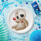 Voodoo Doll Cartoon in der Liebe Pappteller (Party)