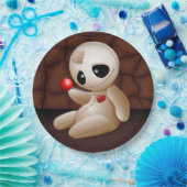 Voodoo Doll Cartoon in der Liebe Pappteller (Party)