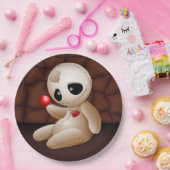 Voodoo Doll Cartoon in der Liebe Pappteller (Party)