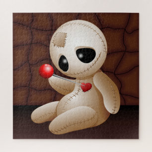 Voodoo Doll Cartoon in der Liebe Puzzle