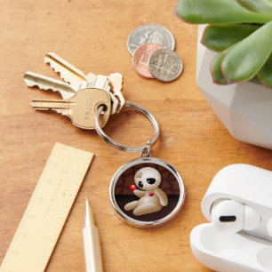 Voodoo Doll Cartoon in der Liebe Schlüsselanhänger