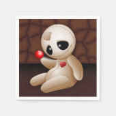 Voodoo Doll Cartoon in der Liebe Serviette (Vorderseite)