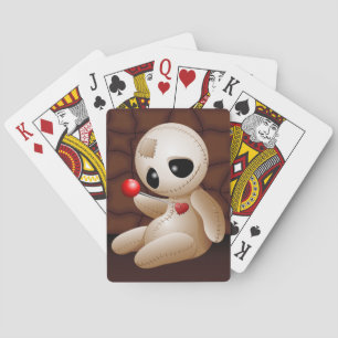 Voodoo Doll Cartoon in der Liebe Spielkarten