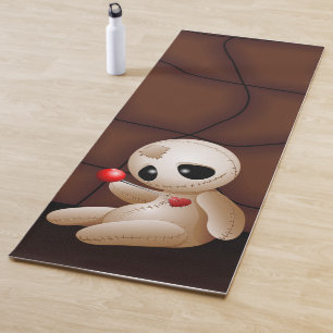 Voodoo Doll Cartoon in der Liebe Yogamatte