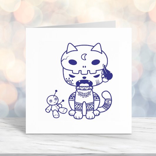 Voodoo Doll Cat Permastempel