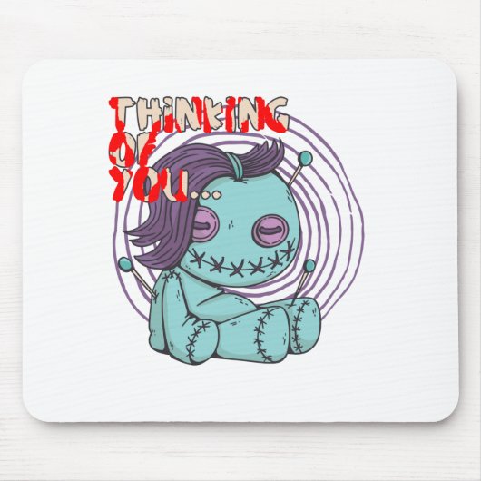 Voodoo Doll - Denken Sie an Sie Mousepad (Vorne)