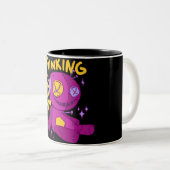 Voodoo Doll - DENKEN SIE Zweifarbige Tasse (VorderseiteRechts)