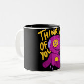 Voodoo Doll - DENKEN SIE Zweifarbige Tasse (Vorderseite Links)