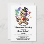 Voodoo Doll Divorce Party Einladung (Vorderseite)