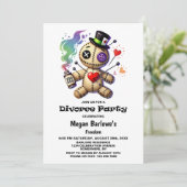 Voodoo Doll Divorce Party Einladung (Stehend Vorderseite)