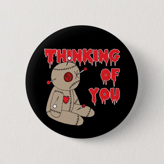 Voodoo Doll Funny Halloween Horror Button (Vorderseite)