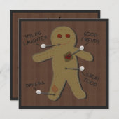 Voodoo Doll Halloween-Party Einladung (Vorne/Hinten)