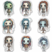 Voodoo Doll Inspiriert Zeichen Sticker Set (Vorderseite)