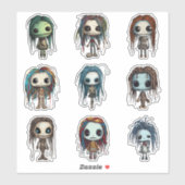 Voodoo Doll Inspiriert Zeichen Sticker Set (Blatt)