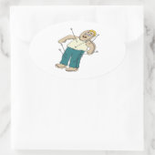 Voodoo Doll Ovaler Aufkleber (Tasche)