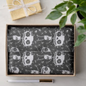 Voodoo Doll Pattern Schwarz & Weiß Decoupage Seidenpapier (Geschenk)