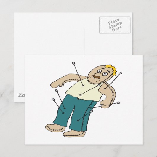 Voodoo Doll Postkarte (Vorne/Hinten)