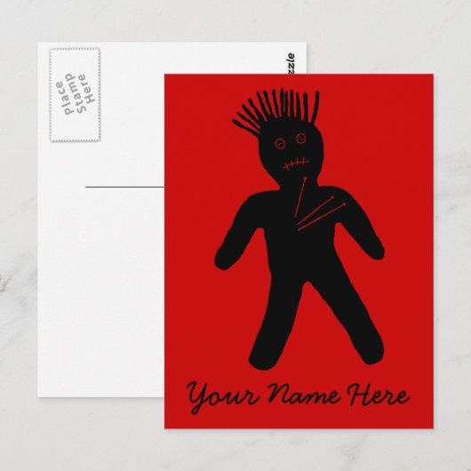 Voodoo Doll Postkarte (Vorne/Hinten)
