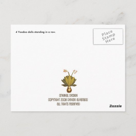 Voodoo Dollars Postkarte (Rückseite)
